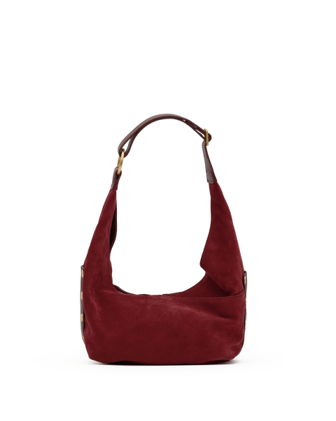 Hammitt Tom Medium Zip Hobo Bag - Cherrywood Suede/Brushed Gold