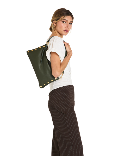 Hammitt Kyle Medium Shoulder Bag - Twin Crest Pebble/Brushed Gold