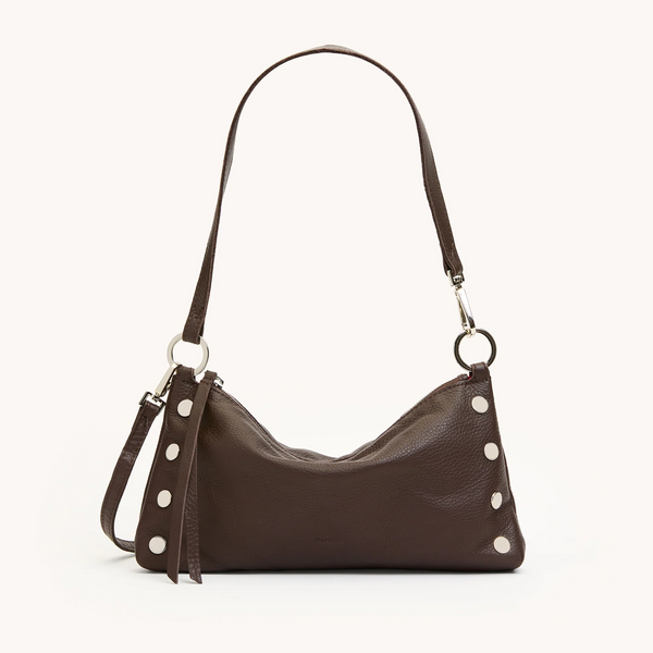 Hammitt Kyle Small Shoulder Bag - Espresso Pebble/Silver