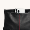 Image of Hammitt VIP Medium Clutch - Black/Brushed Gold/Red Zip