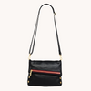 Image of Hammitt VIP Medium Clutch - Black/Brushed Gold/Red Zip