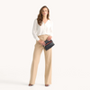 Image of Hammitt VIP Medium Clutch - Black/Brushed Gold/Red Zip
