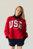 Image of Happy Camp3r USA Mockneck Sweatshirt - Red