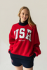Image of Happy Camp3r USA Mockneck Sweatshirt - Red