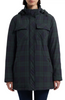 Image of Hunter Blackwatch Plaid Packable Field Jacket - Green/Navy