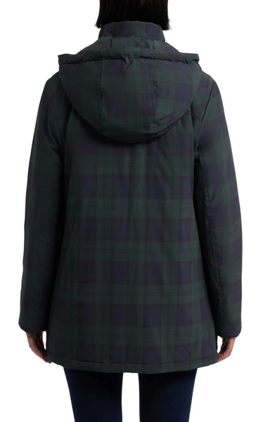 Hunter Blackwatch Plaid Packable Field Jacket - Green/Navy