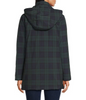 Image of Hunter Blackwatch Plaid Packable Field Jacket - Green/Navy