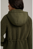 Image of Hunter Iris Sherpa Longline Hooded Coat - Hunter Green