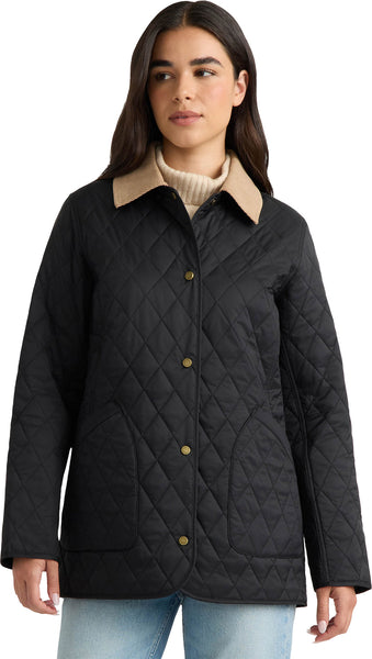 Hunter Rachel Diamond Quilted Barn Jacket - Black