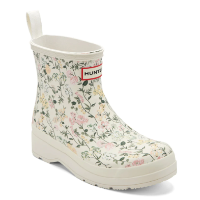 Hunter Women's PLAY™ Short Rain Boot - Ivory/Pink Floral