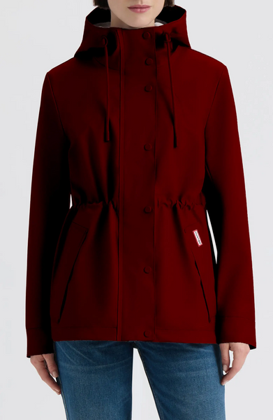 Hunter Abbey Rubberized Rain Jacket - Cranberry