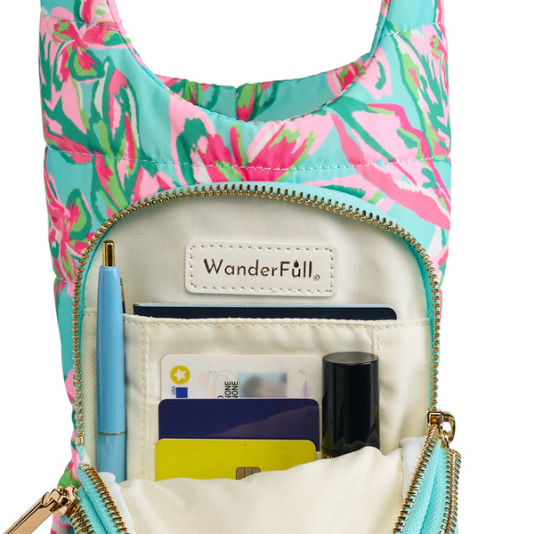 WanderFull Vibrant Life Print HydroBag - Aqua/Multicolor