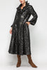 Image of IC Collection Double Wire Collar Blouson Cuff Long Foil Jacket - Black