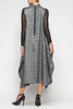 Image of IC Collection Mock Neck Sleeveless Swing Dress - Silver