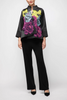 Image of IC Collection Floral Asymmetric Jacket - Black