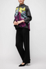 Image of IC Collection Floral Asymmetric Jacket - Black