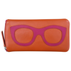 Image of Ili Leather Eyeglass Case - Orange/Indian Pink