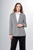 Image of Insight New York Rhinestone Detail Houndstooth Print Blazer - Black/White