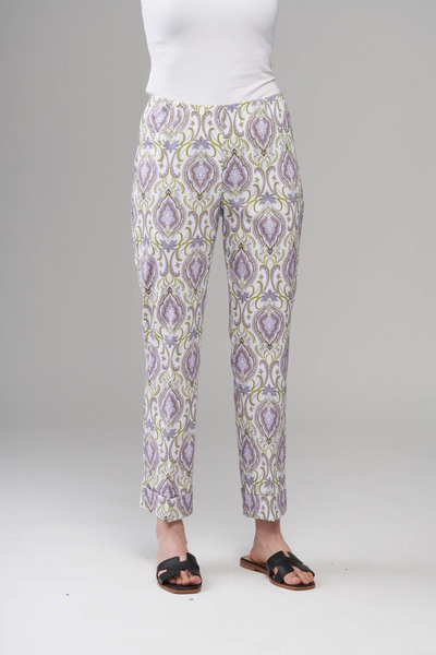 Insight New York Stretch Techno Crop Pant - Lavender/Multicolor