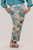 Image of Insight New York Stretch Techno Crop Pant - Turquoise/Multicolor