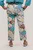 Image of Insight New York Stretch Techno Crop Pant - Turquoise/Multicolor