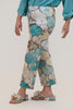Image of Insight New York Stretch Techno Crop Pant - Turquoise/Multicolor