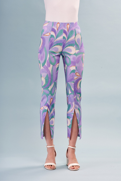 Insight New York Vented Techno Crop Pant - Raindrops Print