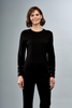 Image of Insight New York Grommet Detail Long Sleeve Top - Black