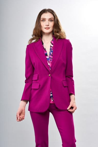 Insight New York One Button Peak Lapel Blazer - Jewel