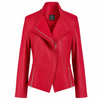 Image of Clara Sunwoo Liquid Leather Jacket - Red