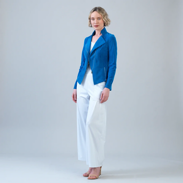 Clara Sunwoo Soft Suede Jacket - French Blue