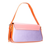 Image of J. Reneé Buckle Detail Color Block Faux Patent Shoulder Bag - Pink/Yellow/Multicolor