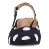 Image of J. Reneé Anara Polka Dot Kitten Heel Slingback - Black/White