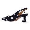 Image of J. Reneé Anara Polka Dot Kitten Heel Slingback - Black/White