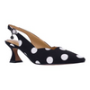 Image of J. Reneé Anara Polka Dot Kitten Heel Slingback - Black/White