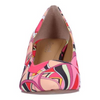 Image of J. Reneé Anisha Abstract Wedge Heel Pucci Print Pump - Pink/Red/Multicolor