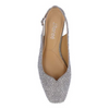 Image of J. Reneé Baline Low Heel Square Toe Rhinestone Slingback - Pewter