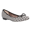 Image of J. Reneé Hirabelle Houndstooth Square Toe Ballet Flat - Black/White