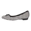 Image of J. Reneé Hirabelle Houndstooth Square Toe Ballet Flat - Black/White