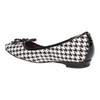 Image of J. Reneé Hirabelle Houndstooth Square Toe Ballet Flat - Black/White