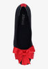 Image of J. Reneé Pearl Heel Bow Detail Crystal Embellished Pump - Black/Red