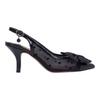 Image of J. Reneé Kadence Dotted Mesh Bow Detail Slingback - Black