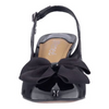 Image of J. Reneé Kadence Dotted Mesh Bow Detail Slingback - Black