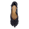 Image of J. Reneé Kadence Dotted Mesh Bow Detail Slingback - Black