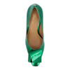 Image of J. Reneé Karali Abstract Bow Detail Angle Heel Pump - Emerald Green