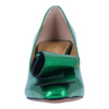 Image of J. Reneé Karali Abstract Bow Detail Angle Heel Pump - Emerald Green