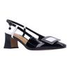 Image of J. Reneé Kellen Color Block Buckle Detail Slingback - Black/White