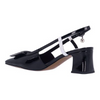 Image of J. Reneé Kellen Color Block Buckle Detail Slingback - Black/White