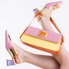 Image of J. Reneé Kellen Color Block Buckle Detail Slingback - Pink/Multicolor