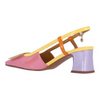 Image of J. Reneé Kellen Color Block Buckle Detail Slingback - Pink/Multicolor